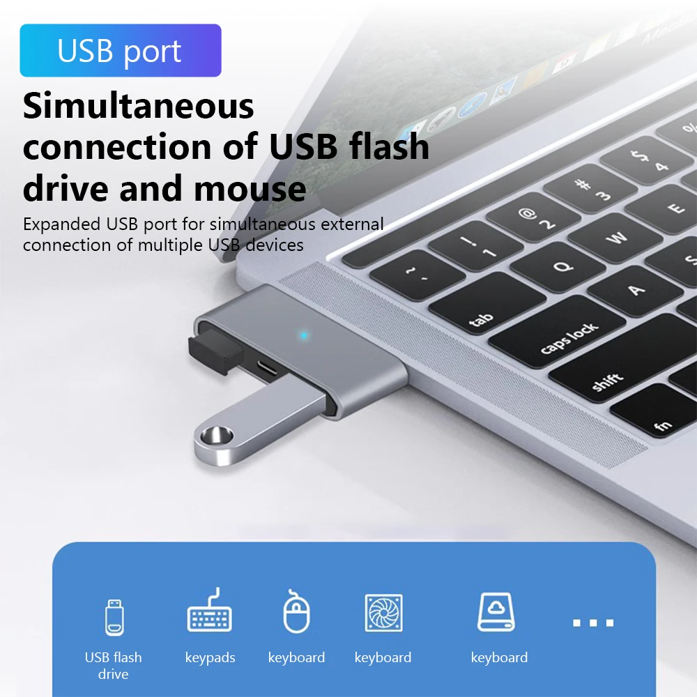 Olaf-estación de acoplamiento USB tipo C a USB 3,0, adaptador de lector de tarjetas SD TF, carga rápida, OTG, HUB de expansión para tableta y