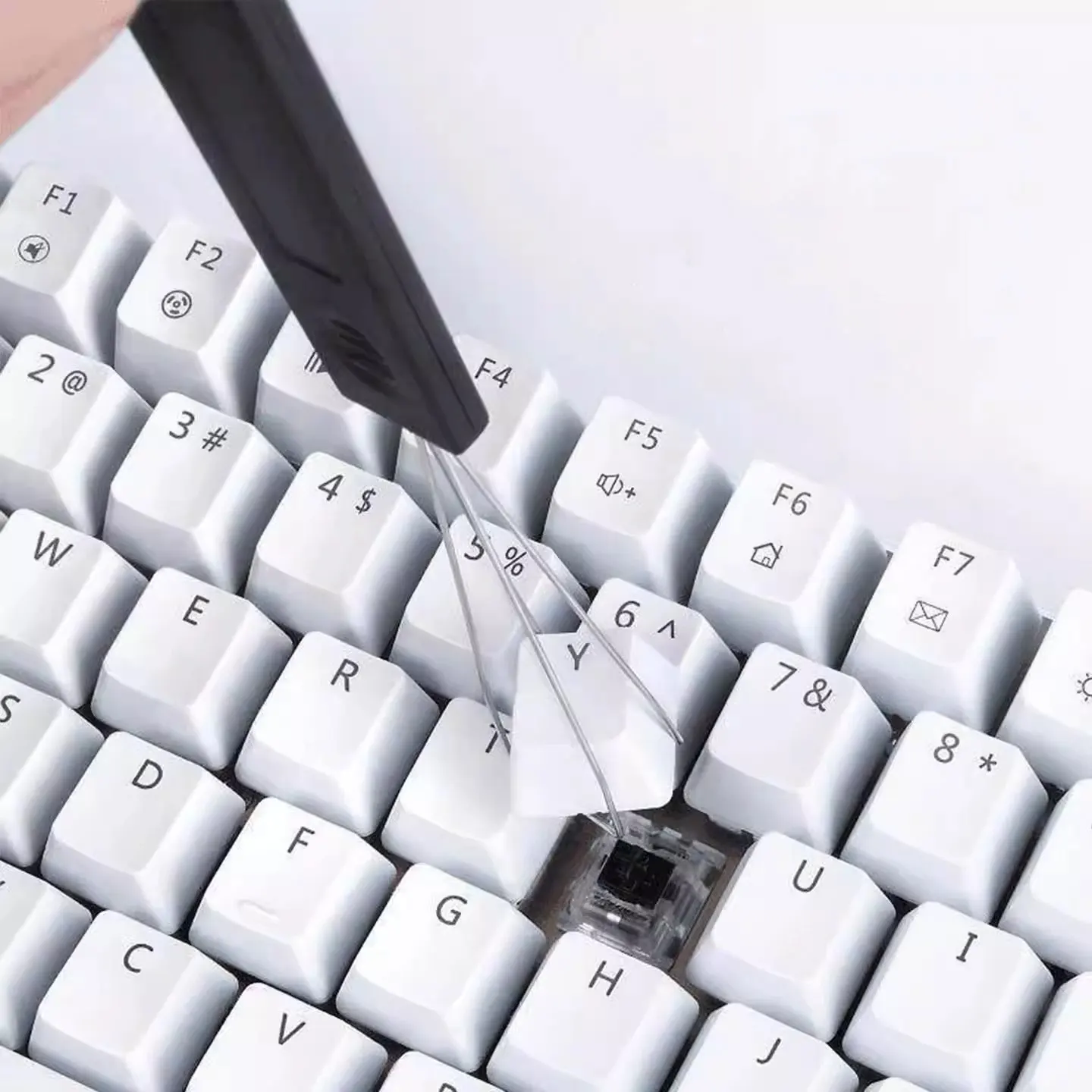 General mechanical keyboard cleaning and disassembly tool, shaft puller, key puller, 2-in-1 steel wire shaft puller, keycap clip image 3