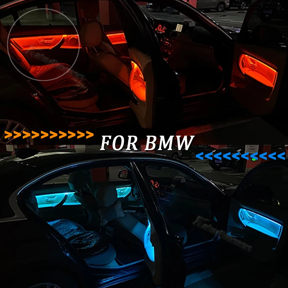 For BMW 3 Series F30 F31 4 Inner Doors Ambient Light LED Decorative Trims Lights Atmosphere Lamp 2012 2013 2014 2015 2016-2018