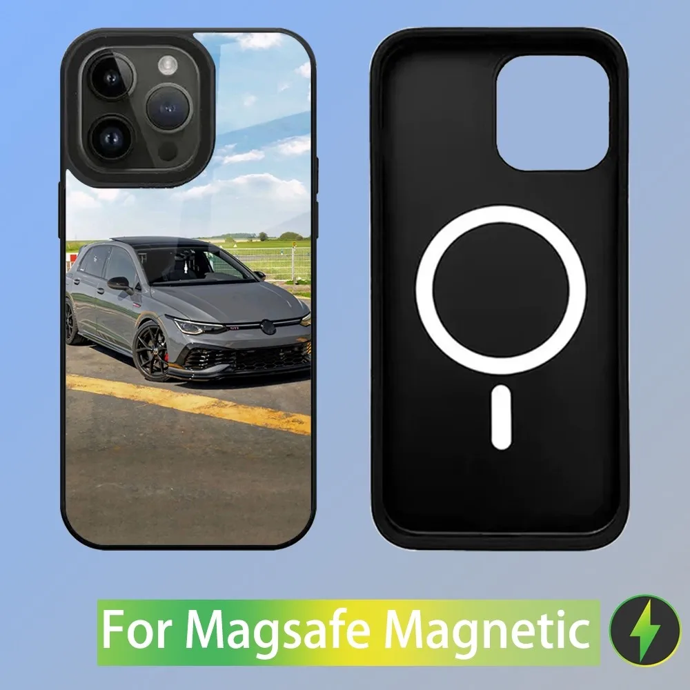 Car G-Golf G-GTI Sport Phone Case For iPhone 16,15,14,13,12,11,Plus,Pro,Max Mini Magsafe Magnetic Wireless Charging