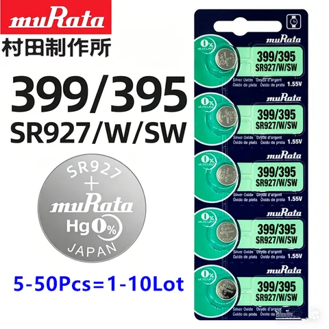 Murata SR927/W/SW/395/399 battery 5-50Pcs Murata original SR927/W/SW/395/399 quartz watch electronic button battery