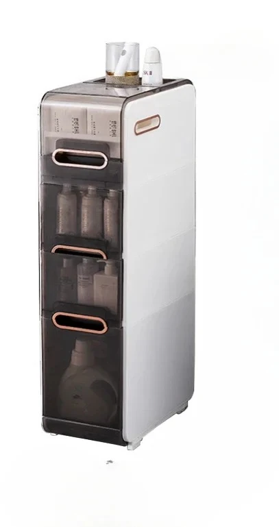 

Modern simple Toilet rack, toilet crack storage cabinet bathroom cabinet floor gap, toilet side storage