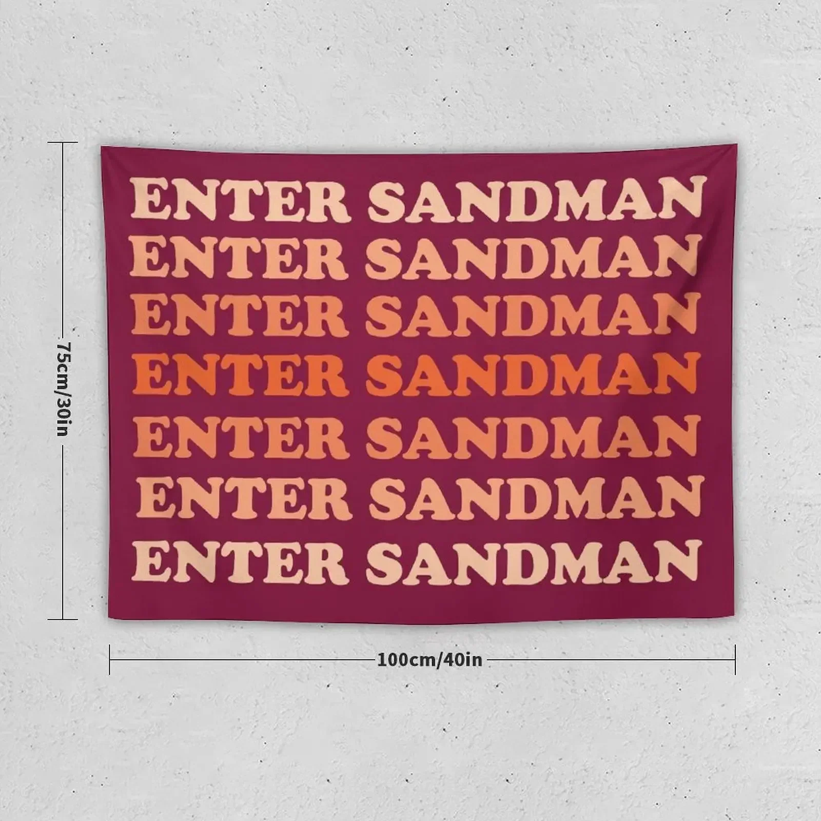 Enter Sandman Ombre Tapestry Wall Hangings Decoration Custom Outdoor Decoration Aesthetic Room Decorations Tapestry