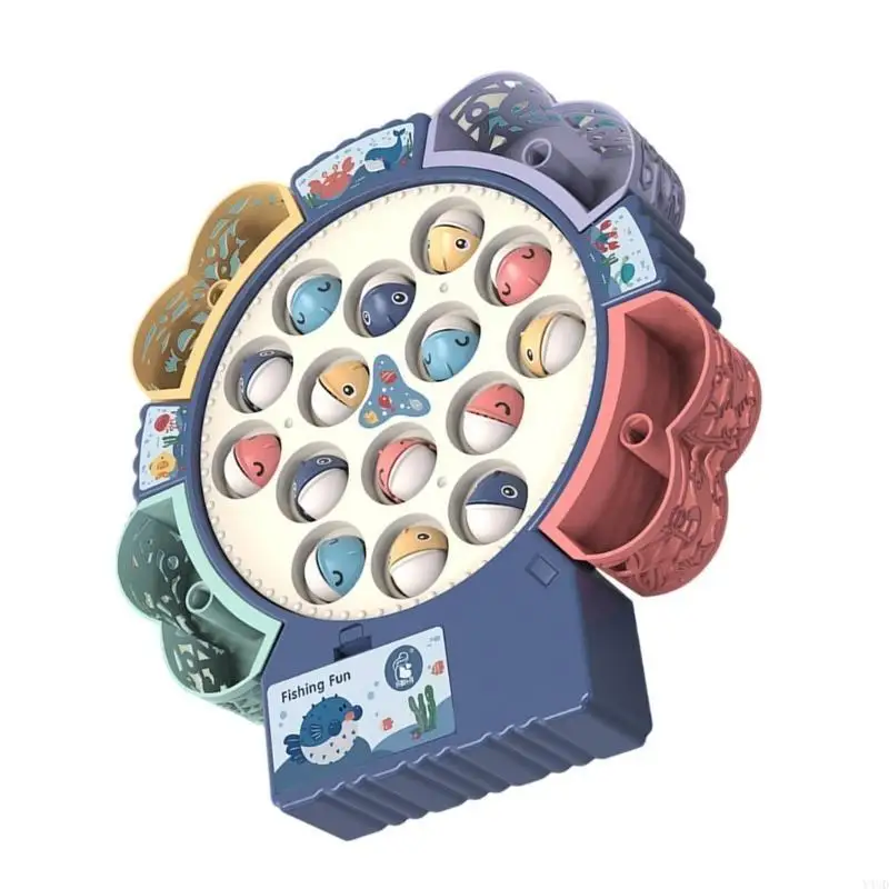 

Y4UD Colorful Cartoon Fish Fishing Toy Nontoxic Early Educational Toy for Children Hand Eye Coordination Toy