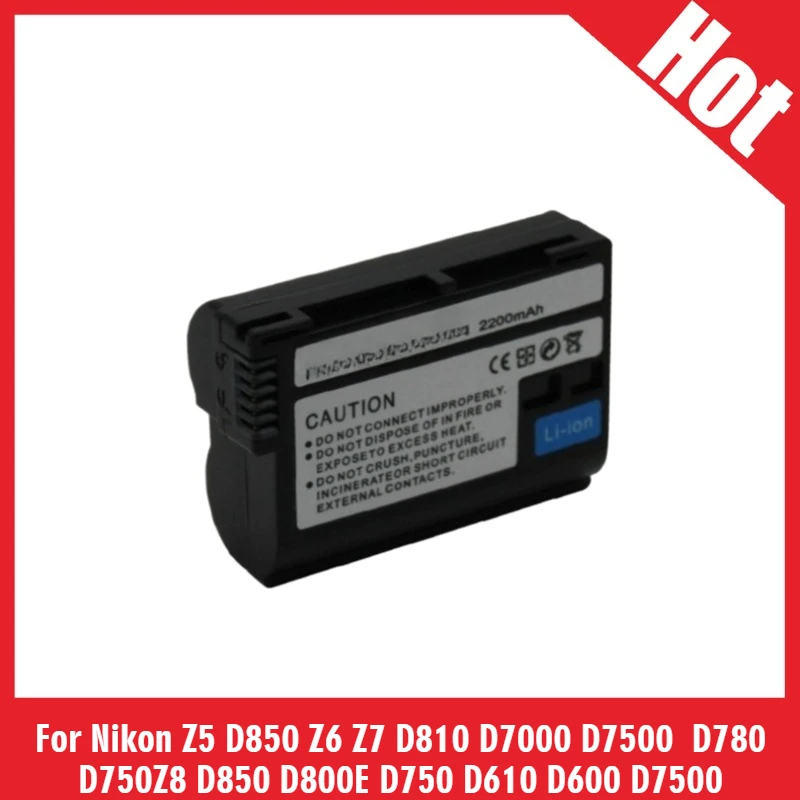 

New Camera Battery EN-EL15C 7.0V 2220mAh For Nikon Z5 D850 Z6 Z7 D810 D7000 D7500 D780 D750Z8 D850 D800E D750 D610 D600 D7500