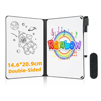 Double Sided Dry Erase Boards A5 Whiteboard Portable Writing Board with Marker / Foam Eraser For Students School Office Meeting