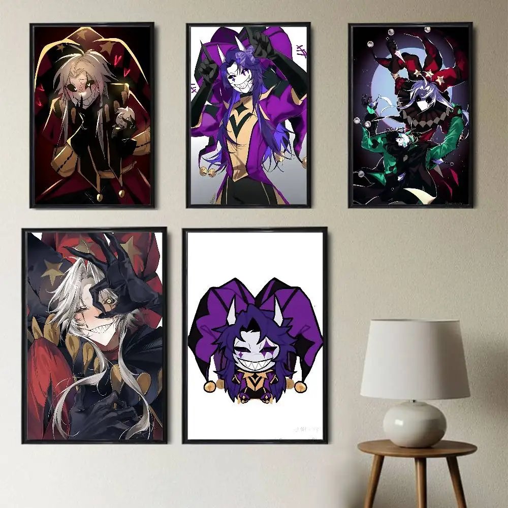 purple Jester Pierrot Freak Circus Poster HD Art Wall Waterproof Home Living Room Bedroom Bar Aesthetic Decoration