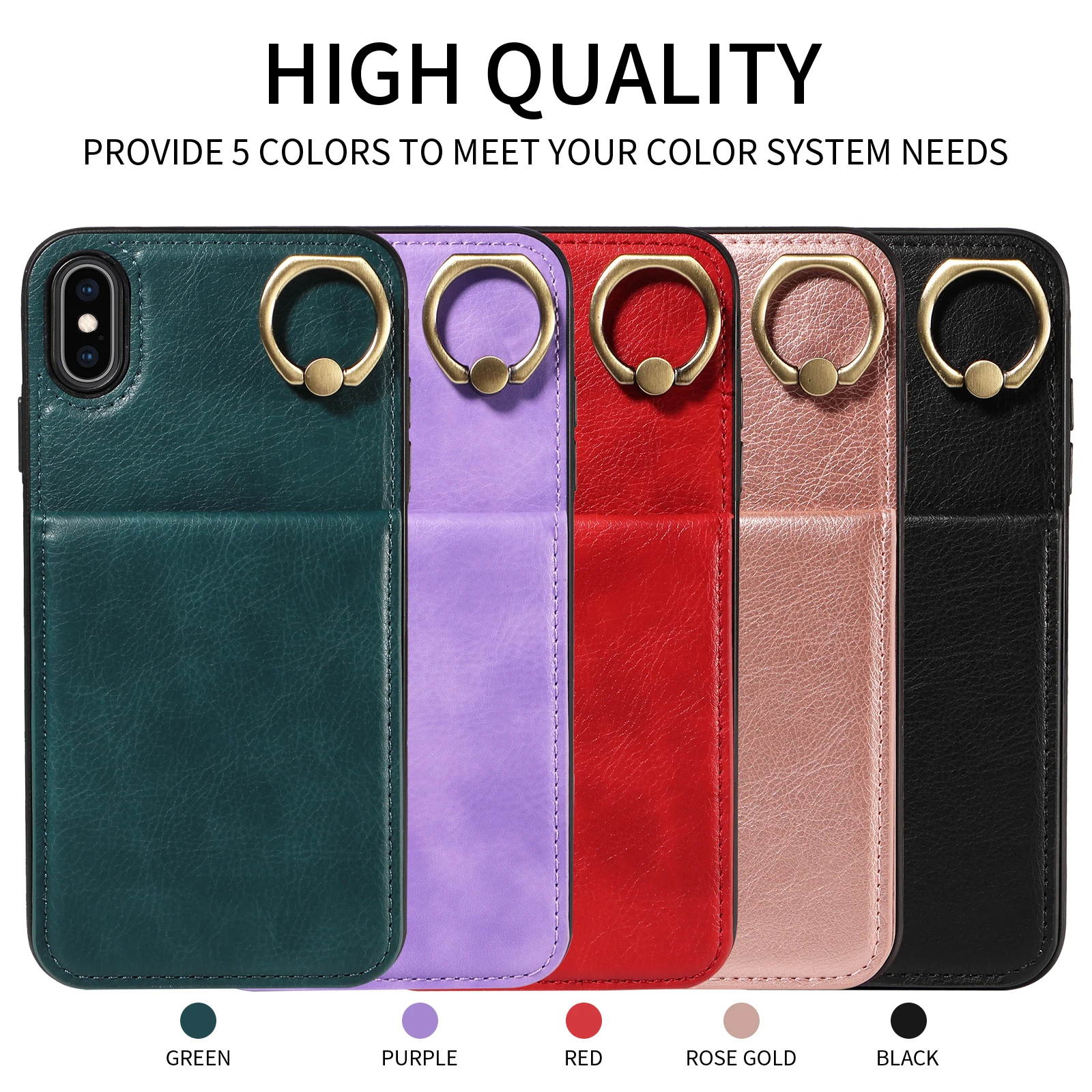 

Phone Case IPhone X/XS/XR/XS MAX Model Card Slot Leather Magnetic Pocket Wallet High-quality Phone Case Wear-resistant