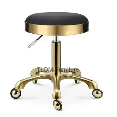 Furniture Gaming High Mobile Barber Chair Pedicure Tattoo Wheel Adjustable Barber Chair Minimalist Design Salon Cadeira XYBC