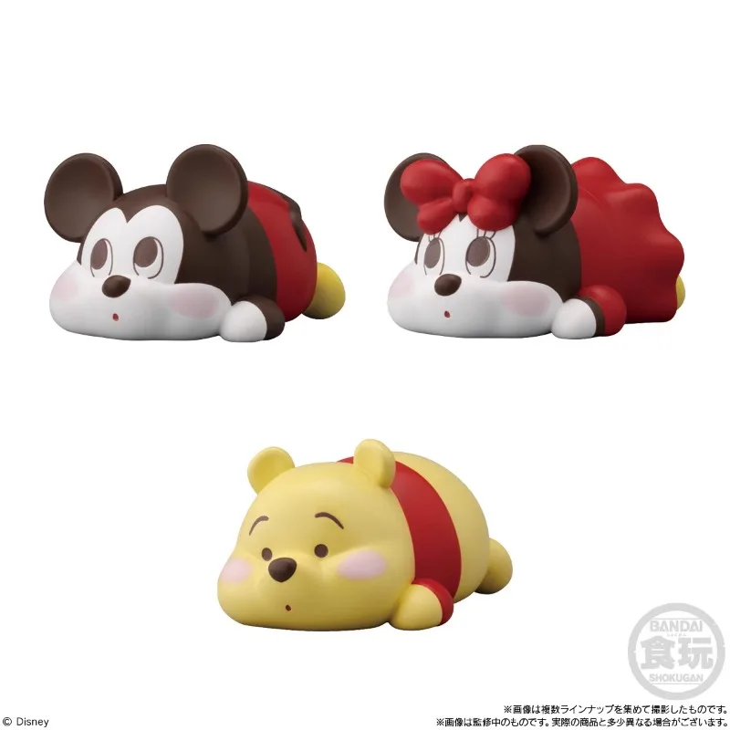 Bandai Original Shokugan Disney Anime Figure Pooh Bear Duck Action Figure Toys for Boys Girls Kids Children Birthday Gifts