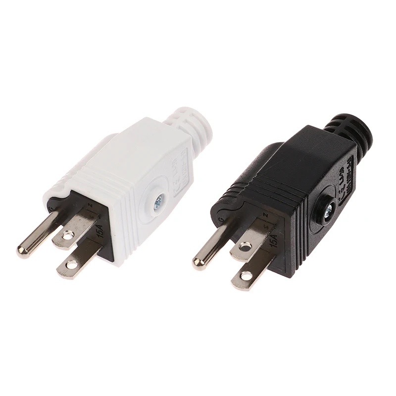 American Detachable Plug American 5-15P AC Electrical Power Male Plug Adaptor Adapter Wire Rewireable Extension Cord Connector