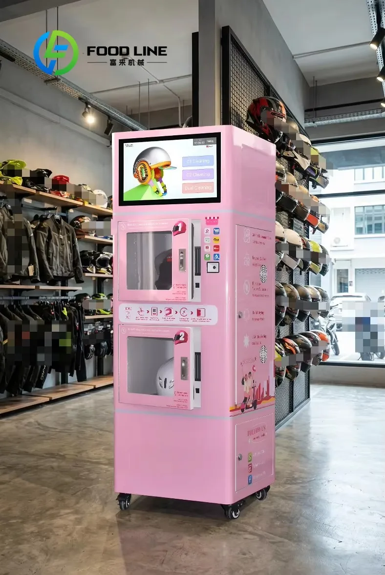 Intelligent Timing Helmet Cleaning Machine Custom Washing Time Setting Meet Light Stain Heavy Stain Different Cleaning Demands