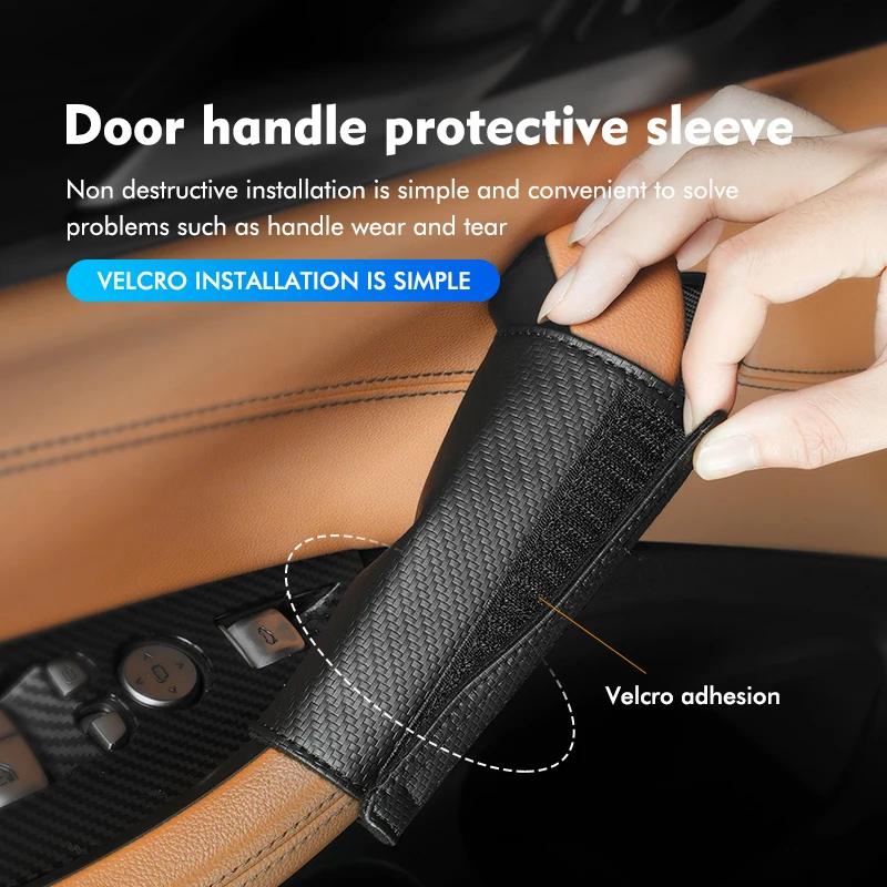 For Honda Car Door Handle Cover Anti-slip Protector Accessories 10th 2014 2015 2016 2017 2018 2019 2020 2021 Civic view 4