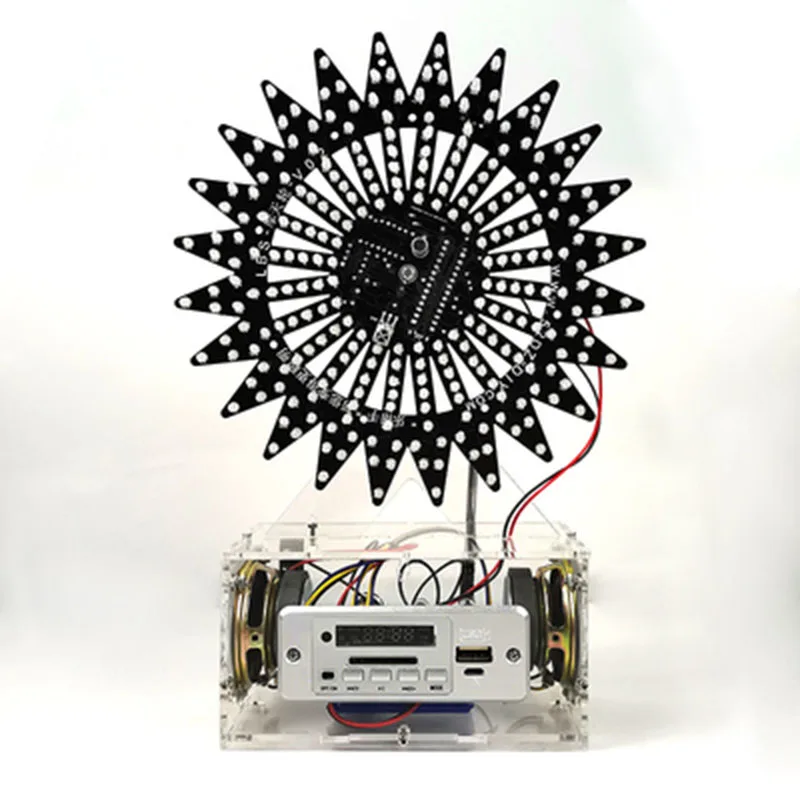 Ulepszona wersja automatycznego obrotowego kolorowego światła LED Diabelski młyn B.głośnik Bluetooth DIY Elektroniczny zestaw produkcyjny