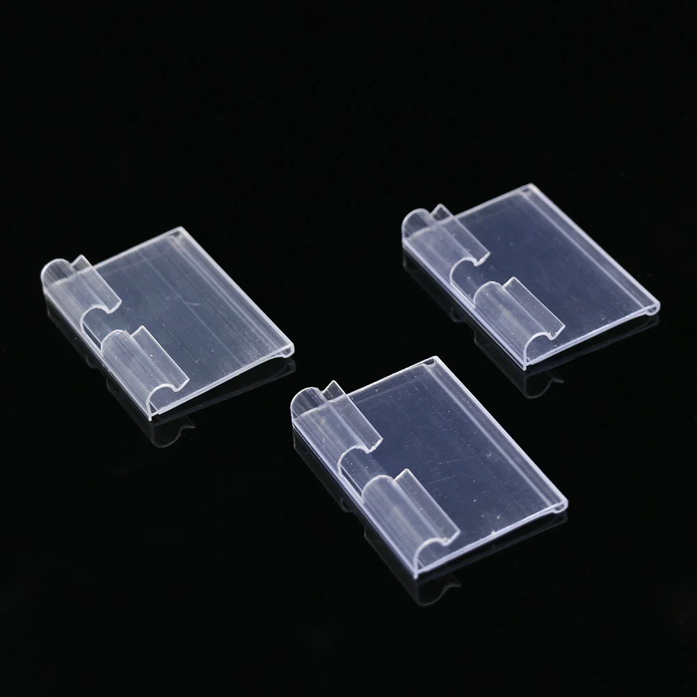 50 Pcs Pvc Label Plastic Hook Shelf Price Card Set 50pcs (60*42mm) Shop Holder Convenient Supermarket Retail Label Holders Tag