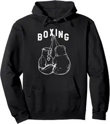Vintage Muay Thai Boxing – Classic Gloves Design Pullover Hoodie Customizable Sweatshirt Women Men Clothing Funny Hoodie