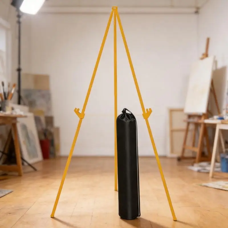Foldable Tripod Easel Adjustable Metal Easel Stand For Artwork Posters Photos view 3