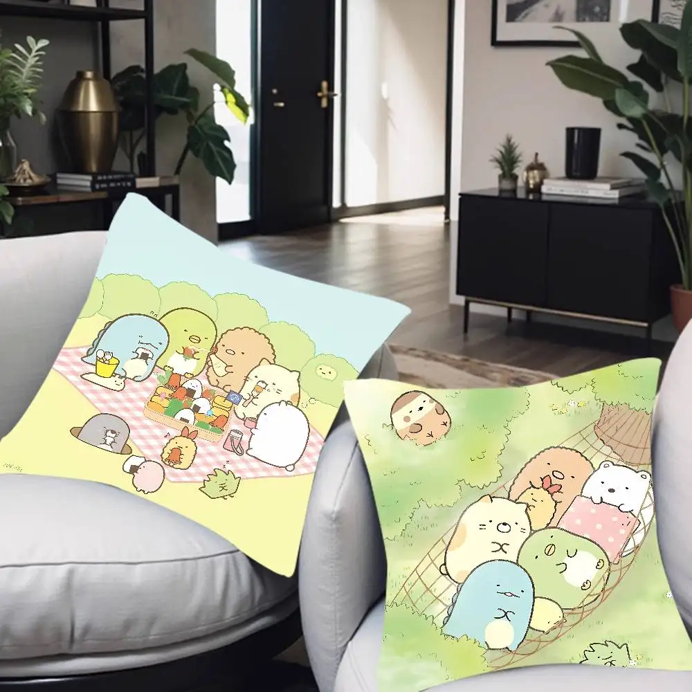 Cartoons Sumikko Gurashi Cute Cushion Cover Soft Pillow Case For Sofa Living Room Home Office Decor Protective Covers