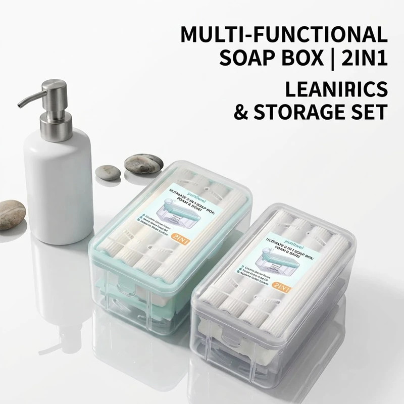 New Usage Roller Type Soap Dish Holder for Bathroom Toliet Soap Box Plastic Storage Container with Drain Water Bathroom Yunliwei
