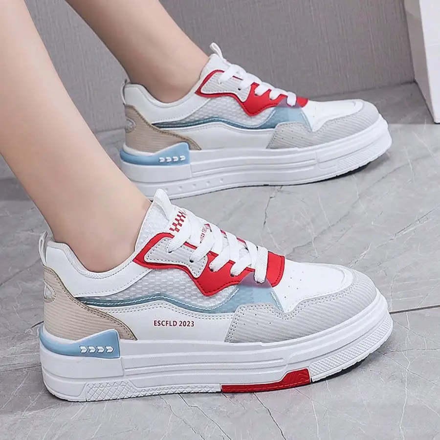 Zapatillas deportivas de Skate para Mujer, Suela Gruesa para Exteriores, Moda Juvenil