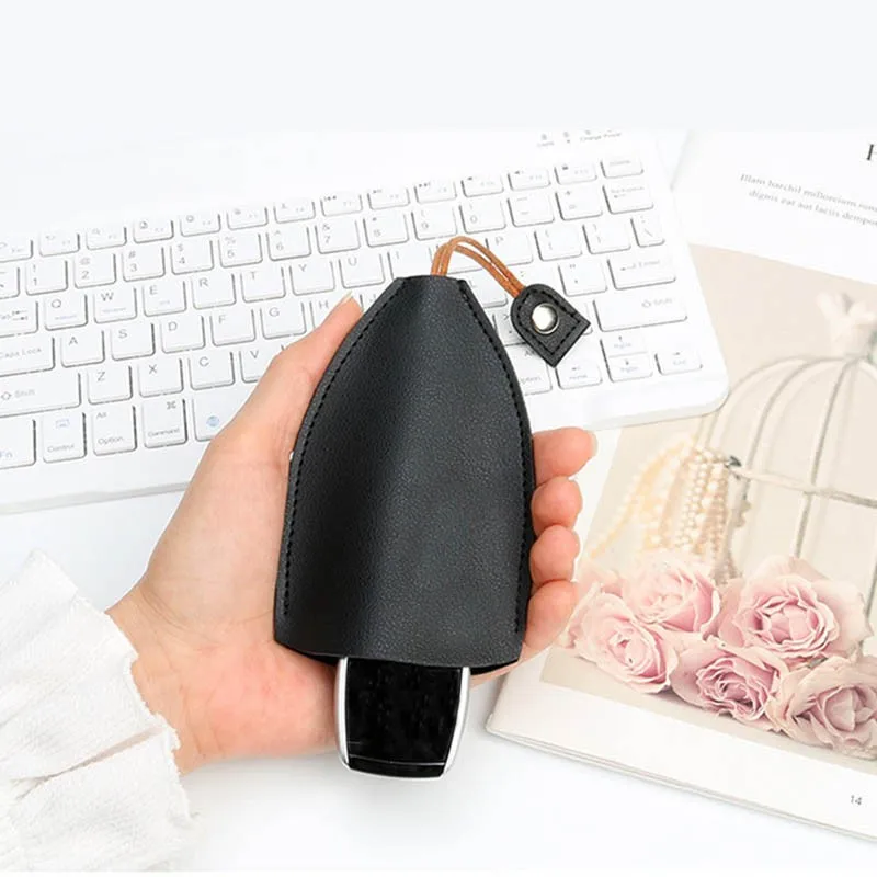 Pull Type Key Bag Case Solid Color Pu Leather Key Wallets Key Bag Organzier Car Key Holder Case Pu Leather Keychain Pouch Bags