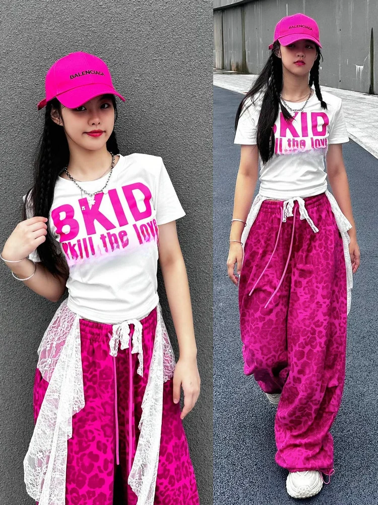 traje-de-danza-juvenil-conjunto-deportivo-para-mujer-ropa-urbana-para-baile-cuadrado-traje-de-jazz-chandal-de-algodon