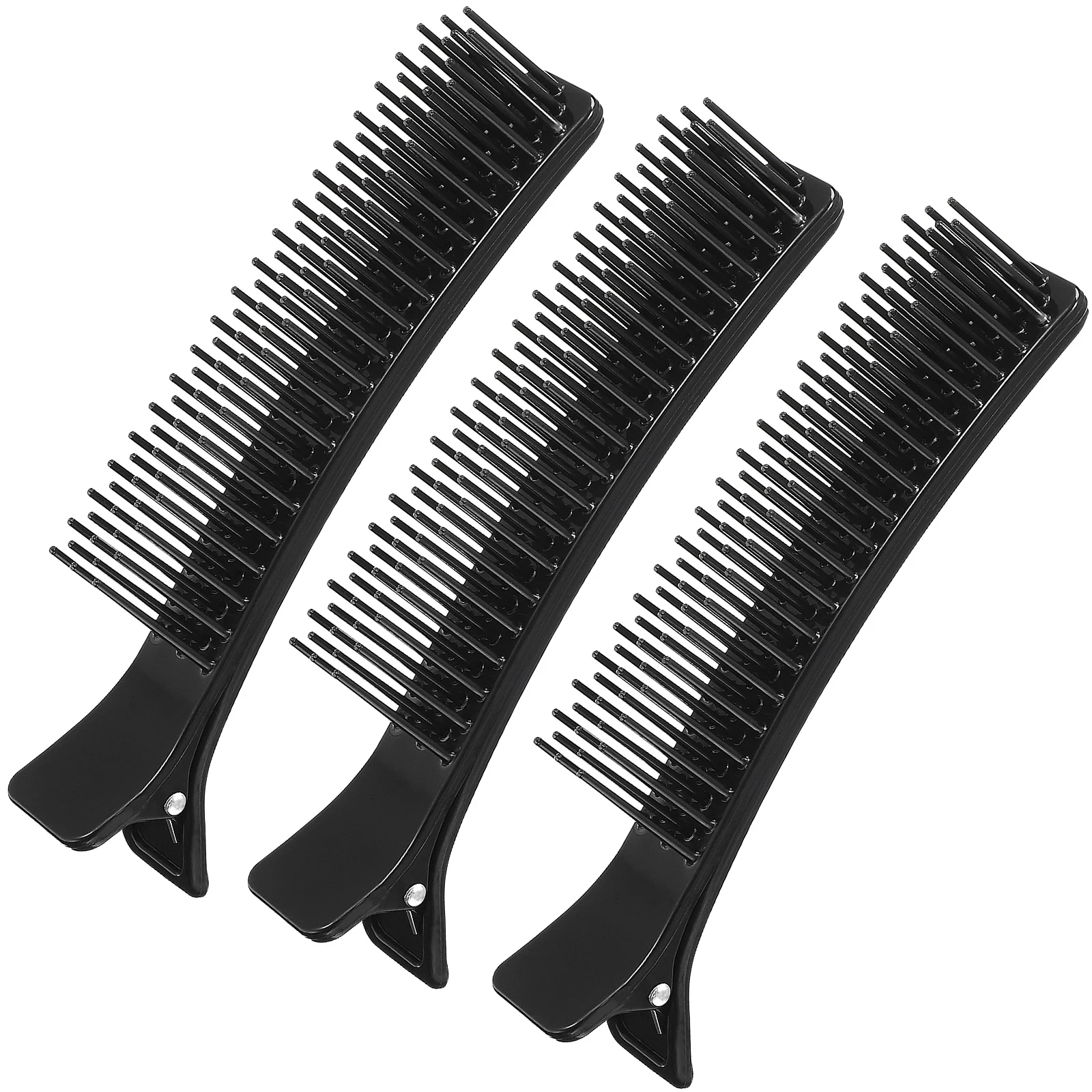 3 個のヘアスタイリングクリップワイドトゥースコームレイヤリングカット染色サロン使用多用途理髪ピンプロのサロンクリップ