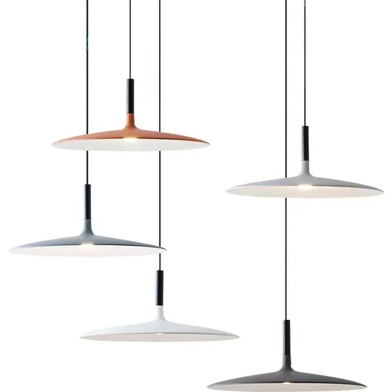 Lámpara colgante LED de arte Industrial nórdico UFO minimalista moderno para cafetería, comedor, Bar, cocina, decoración creativa para el hogar interior