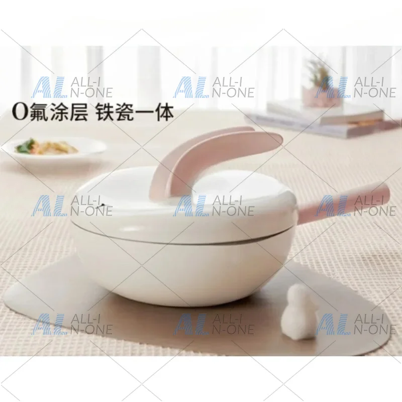 Non-stick Skillet Iron Skillet Home Use Single-Serving Pan Frying  Flat Bottom Pan Induction Cooker Compatible