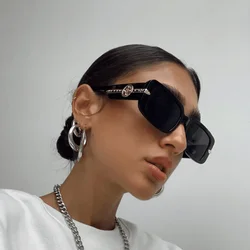 New Glamour Luxury Women Sunglasses Vintage Designer Brand Female Sun Glasses Square Fashion Runway Eyewear UV400