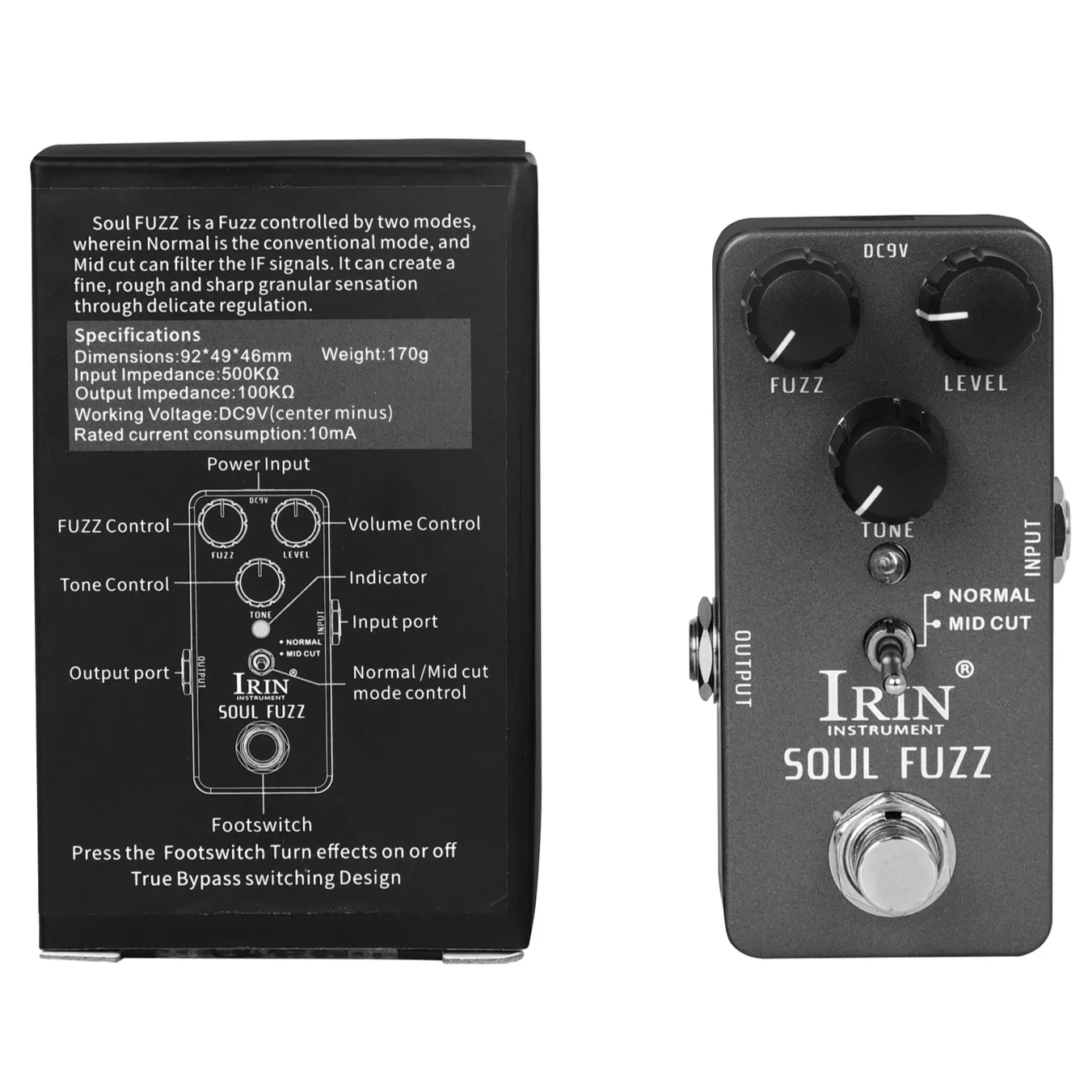 IRIN RS-11 Electric Guitar Effect Soul Fuzz Effect Pedal True Bypass Mini Single Guitar Pedal Guitar Accessories & Parts