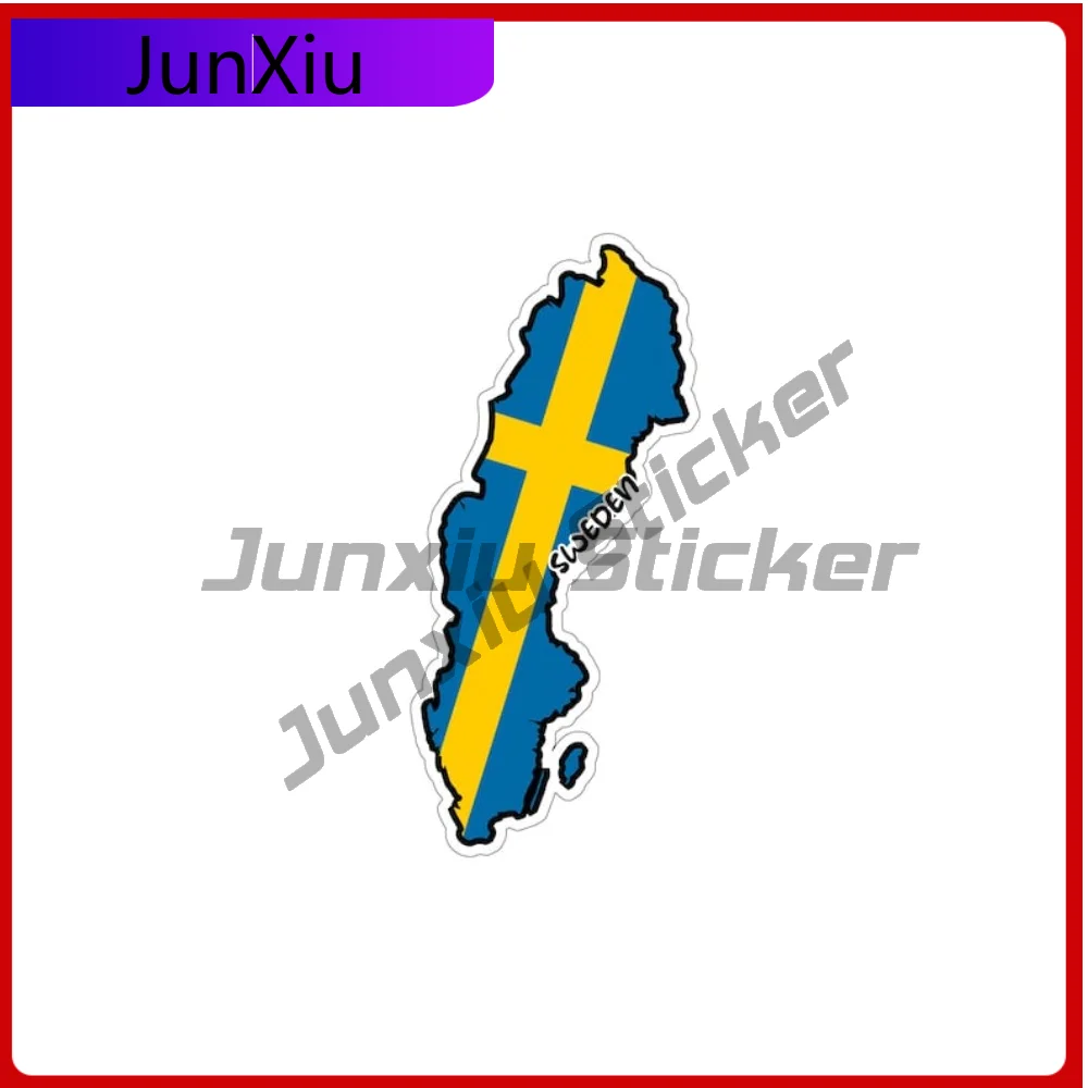 

Sweden Map Flag Sticker Waterproof Scratch-proof Exterior Decal X 500 Motorcycle Windshield Guitar Suv Camper Bodywork Custom