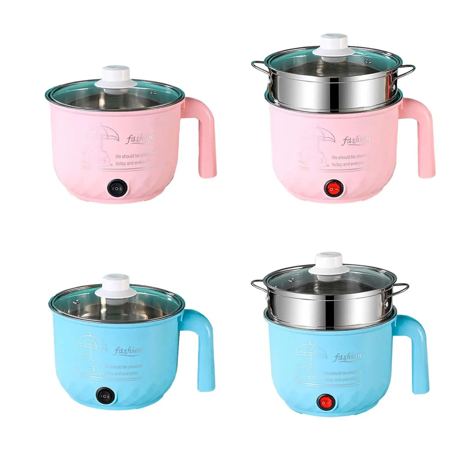 Noodles Cooker Stainless Steel 1.2L Cooking Pot Machine for Noodles Fry Eggs