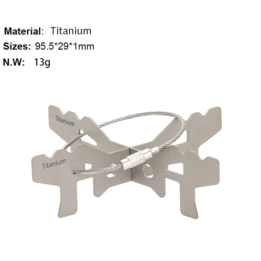 Cross Stand Stove Rack Optimal Height Outdoor Efficiently Burn Multi-fuel Titanium Camping Supplies High Quality