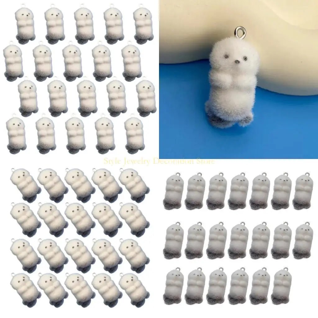 

D46E 20 Pack Charm мягкие выдры подвески, стекающие выдры, шарм, ювелирные принадлежности для творческого брелка и ювелирных