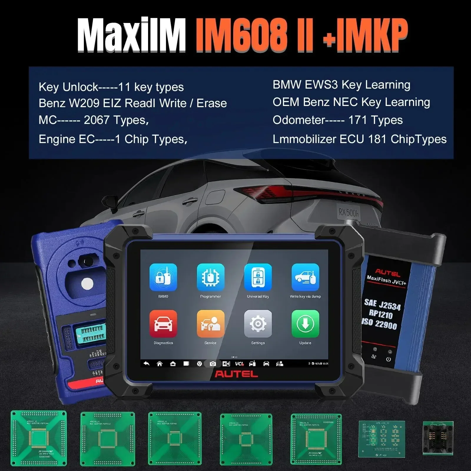 IM608 II Pro IM608S II XP400PRO IMMO Key Programming Tool Car Diagnostic Tool OBD2 Scanner PK IM508 IM508S IM608Pro
