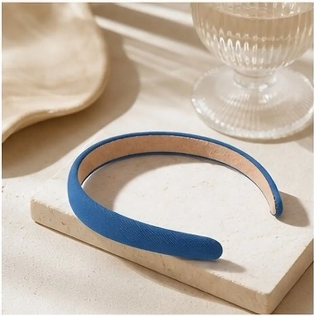 2Pcs Dark Blue Headwear Women Headdress Unique Design Hair Hoop for Daily Life Hair Hoop Women Headband Cloth Headband