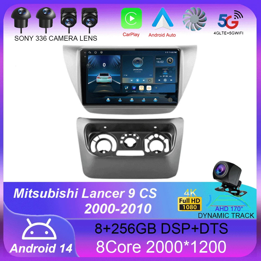 

Android 14 Carplay Car Radio For Mitsubishi Lancer 9 CS 2000-2010 Multimedia Video Player Navigation Stereo 2Din 2 Din Head Unit