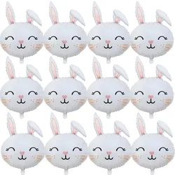 1/3/5/10pcs Bunny Balloons Easter Balloons Rabbit Head Foil Balloons for Easter Themed Party Easter Bunny Birthday Party Decors