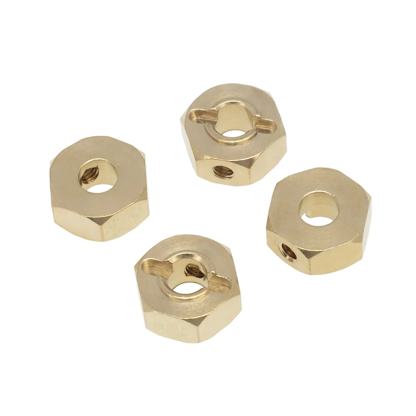 4pcs Brass Wheel Hex Hub 12mm Widthen coupler For Axial SCX10 90046 RR10 RGT 86100 MST 1/10 RC Crawler Car Repair Accessories