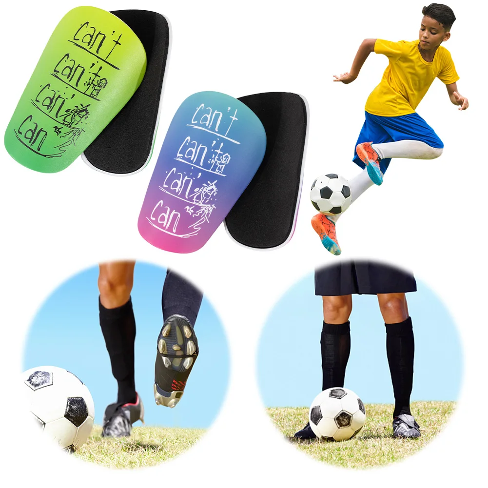 1 Pair EVA Football Shin Guards Soccer Mini Football Shields Football Protector Soccer Shin Guards Kids Youth Football Equipment