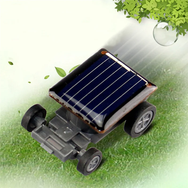 BEDW-5X Wysokiej Jakości Najmniejszy Mini Samochód Solarny Wyścigowy Edukacyjny Gadżet dla Dzieci, Czarny