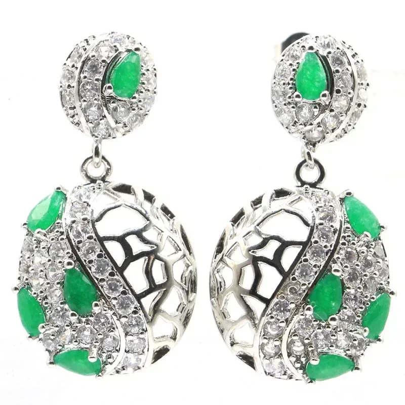 

8 г индивидуальные серьги из натурального серебра 925 пробы, лондонский синий, зеленый, изумруд, перидот, турмалин, родолит, гранат, CZ, женская вечеринка