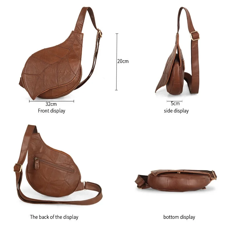 Cobbler Legend Women's Bag Genuine Leather Chest Bag High Quality Vintage Shoulder Messenger Bag