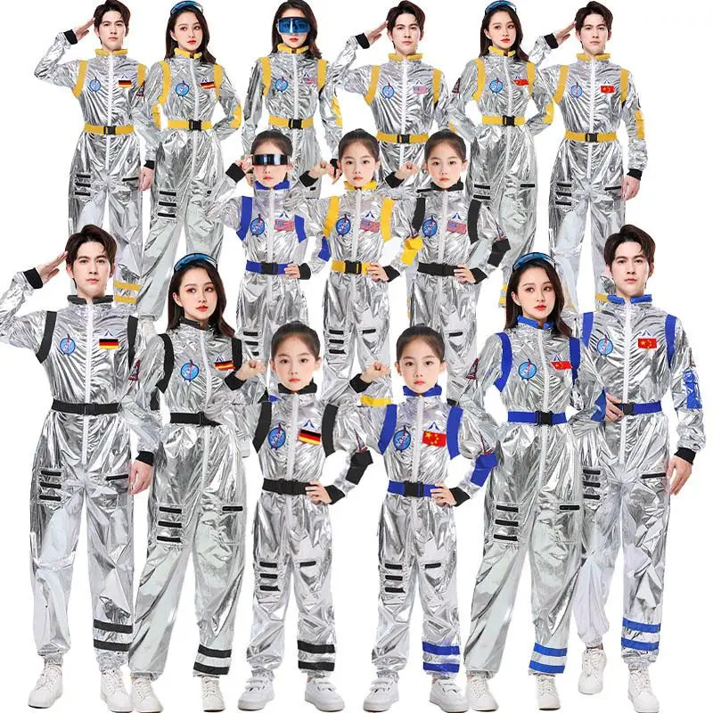

loween Cosplay Spacesuit Children's Adult's Jumpsuit Parent-Child Performance Costume Inspired by the Wandering Earth