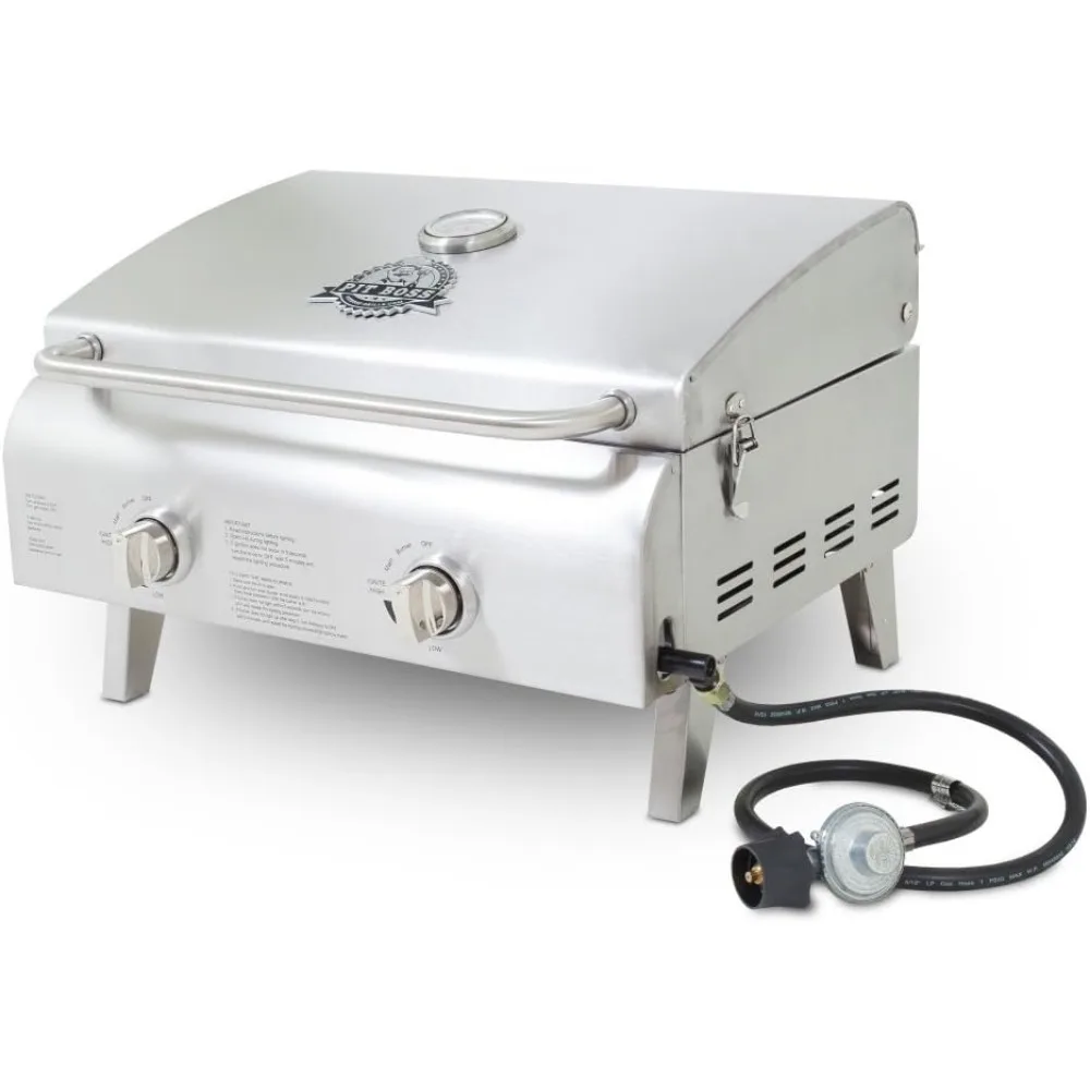 Grills 75275 Stainless Steel Two-Burner Portable Grill