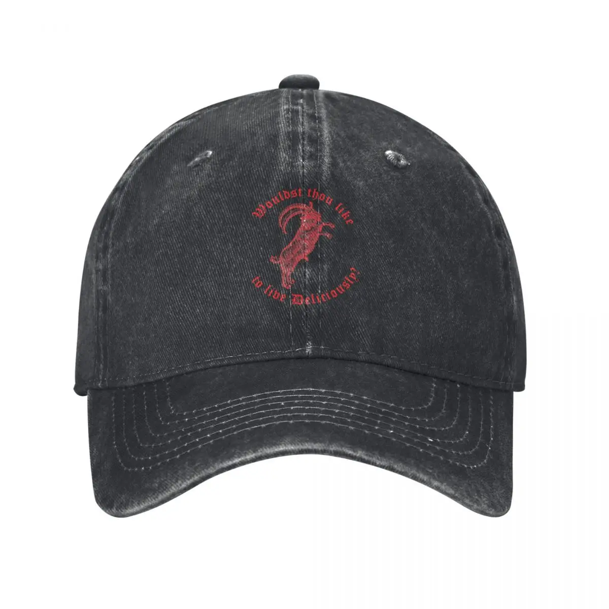 

Red Phillip: Wouldst Thou Like To Live Deliciously Baseball Cap Custom Cap Bobble Hat Women's Beach Men's