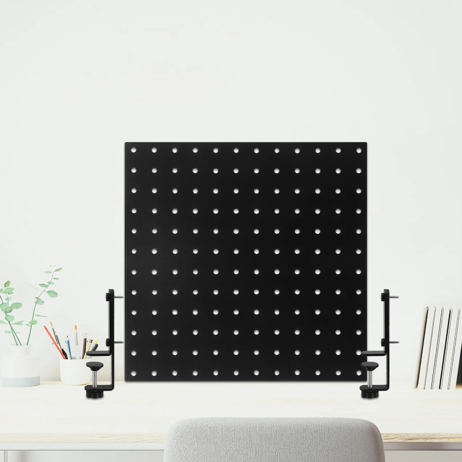 

1 Pair Pegboard Bracket T-Shaped Metal Table Mount For Edge Installation Stable Desk Fixing Accessories Display Stand Storage