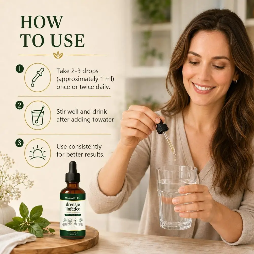 Kräuter-Lymphdrainage-Tropfen 60ml Serum Natürlich Organisch Reduziert Schwellungen Körperpflege Wellness Energie Erfrischend Für Frauen & Männer – Detail 7