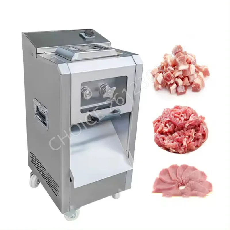 

Commercial Chicken Cube Meat Bone Cutter Professional Stainless Steel Beef Frozen Meat Slicer Small Meat Cutting Machine 300kg/H